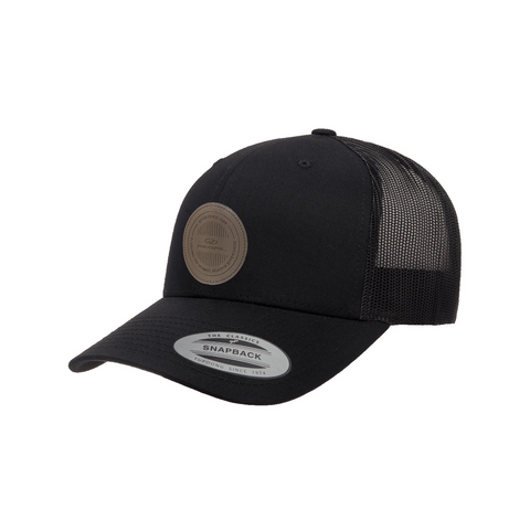 Regal Leather Patch Hat - Black