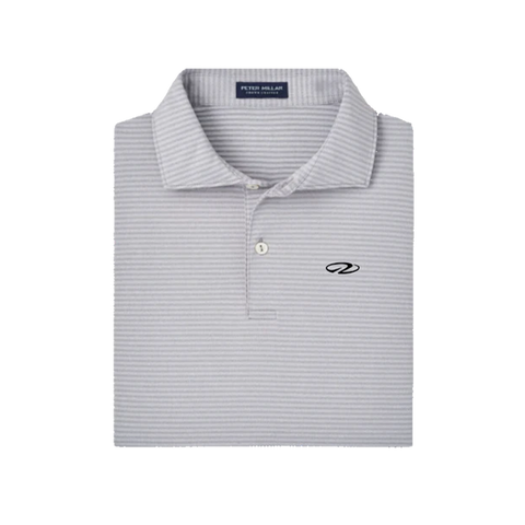 Peter Millar Gray Striped Polo